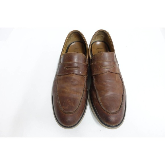 JOHNSTON & MURPHY Holden Brown 11 M Men Penny Leather Sheepskin Lined Loafers main image 5
